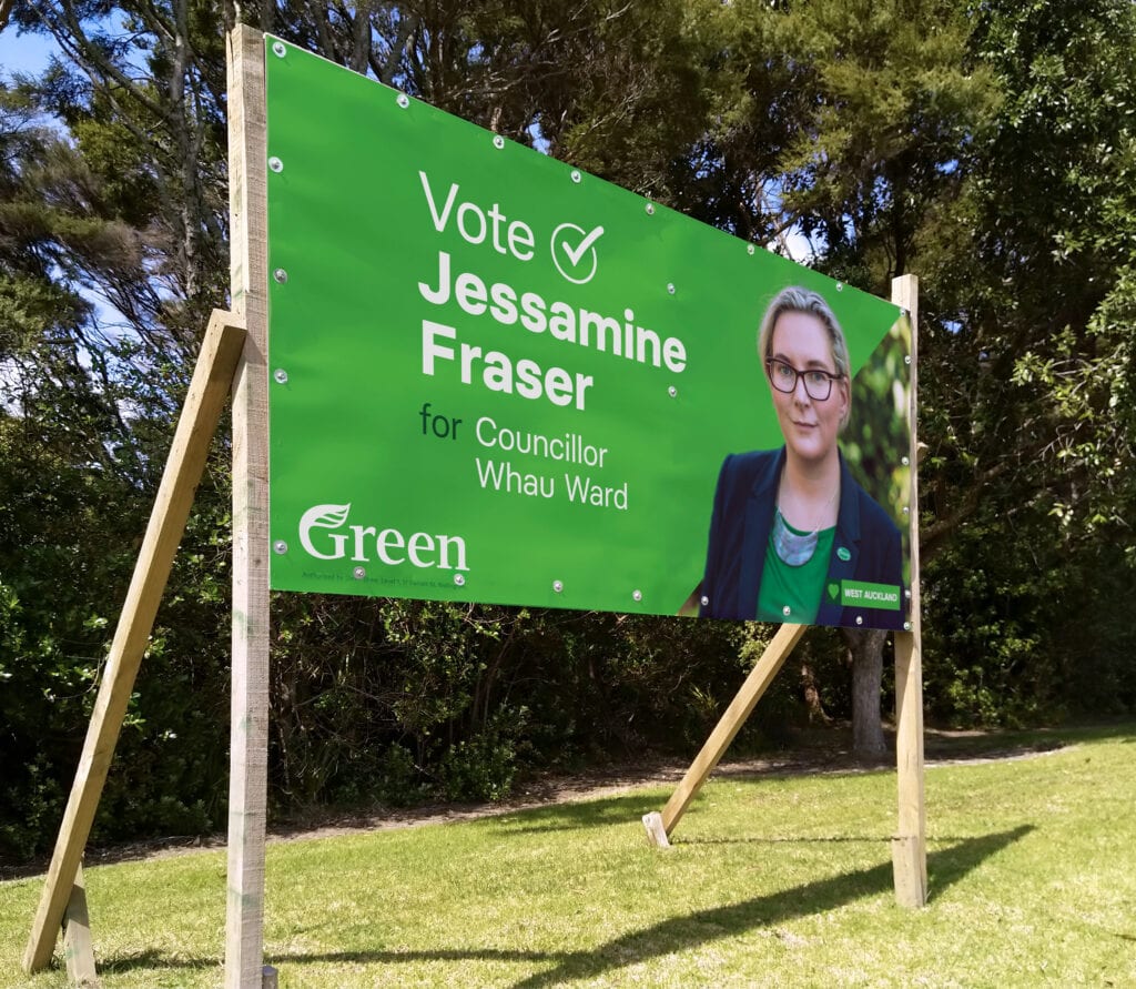Green Party Candidate Election Hoarding