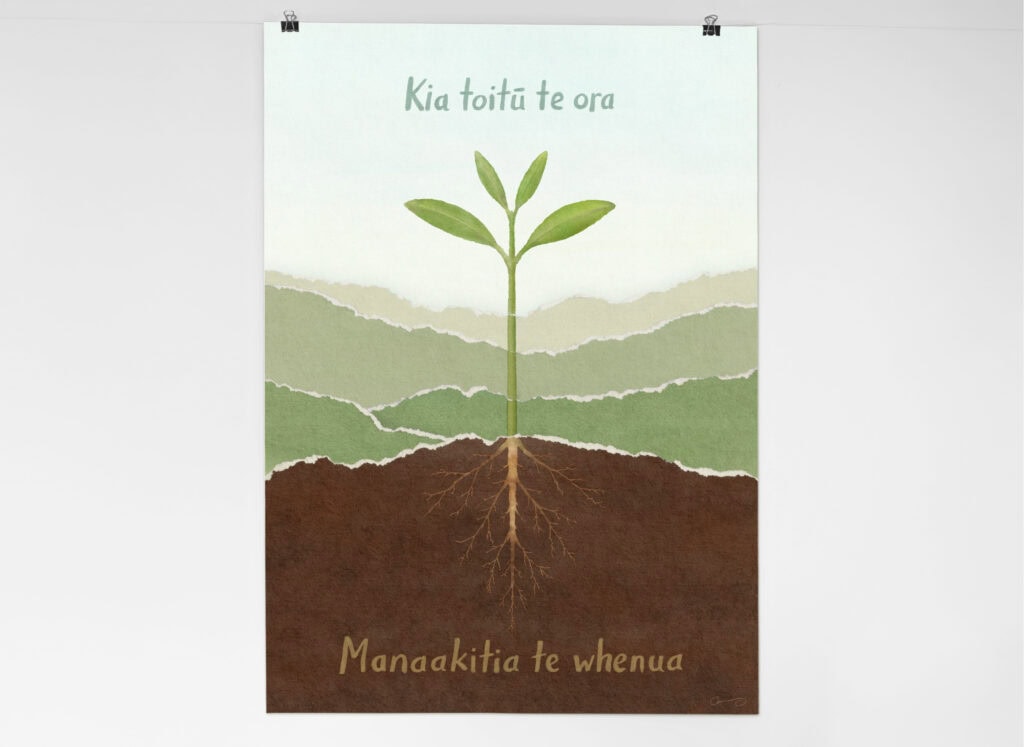 Kia Toitū te Ora, poster for Greens fundraising project